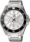 Casio MDV303D-7A Stainless Steel Duro Quartz Diver Silver Tone Dial Day Date