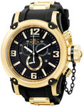 Invicta 5670 Gold Tone Stainless Steel Russian DIver Quartz Rubber Strap