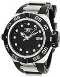 Invicta 1153 Stainless Steel Subaqua GMT 500M Diver Black Dial Strap