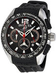 Invicta 1453 Stainless Steel S1 Chronograph Black Dial Rubber