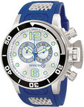 Invicta 6913 Stainless Steel Corduba Quartz Silver Tone Dial Blue Rubber Strap Diver