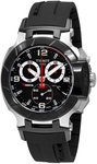 Tissot T0484172705700 T-Race Analog Chronograph Black Dial Strap