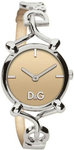 D&G DW0684 Stainless Steel Flock Bangle Style Quartz Brown Dial Leather Strap