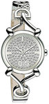D&G DW0685 Stainless Steel Flock Bangle Style Quartz Crystal Dial Leather Strap