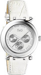 D&G DW0686 Stainless Steel Jesse J Quartz Day Date Silver Tone Dial Strap