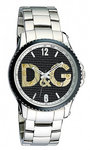 D&G DW0708 Stainless Steel Sestriere Quartz Black Dial 