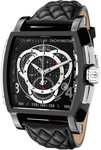 Invicta 5401 Black Stainless Steel Tonneau S1 Quartz Chronograph Padded Strap