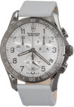 Swiss Army 241256 Stainless Steel Classic Mother Of Pearl Dial Chronograph Leather Strap