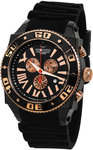 Aquaswiss 62XGR003 Rose Two Tone Black Swissport Quartz Chronograph Day Date Rubber