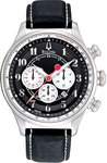 Bulova 96B150 Stainless Steel Adventurer Quartz Black Dial Strap Chronograph