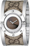 Gucci YA112425 Twirl Bangle Style Brown Dial