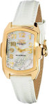 Invicta 0863 Lupah Mother Of Pearl Dial Limited Edition Crystal Heart White Strap