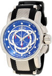 Invicta 0894 Stainless Steel S1 Quartz Chronograph Blue Dial Rubber Strap