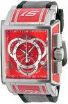 Invicta 1450 Stainless Steel S1 Quartz Chronograph Red Dial Nylon And Rubber Strap