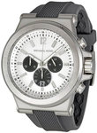 Michael Kors MK8183 Gray Rubber Strap Quartz Chronograph Silver Tone Dial