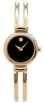 Movado 0606058 Gold Tone Stainless Steel Harmony Black Dial Bangle