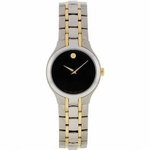 Movado 0606372 Two Tone Stainless Steel Portfolio Black Dial