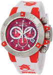 Invicta 0943 White Subaqua Quartz Chronograph Diver Red