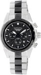 Invicta 1337 Stainless Steel Speedway Chronograph Black Dial Stripe