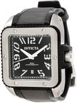 Invicta 1455 Stainless Steel Elite Quartz Black Square Dial Strap
