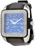 Invicta 1456 Stainless Steel Elite Quartz Blue Square Dial Strap