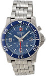 Swiss Army 24834 Stainless Steel Maverick II Quartz Alarm Blue Dial