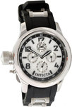 Invicta 1810 Russian Diver Quartz Day Date Mother Of Pearl Dial Rubber Strap
