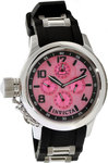Invicta 1811 Russian Diver Quartz Day Date Pink Mother Of Pearl Dial Rubber Strap