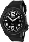 Invicta 1911 Black Stainless Steel Specialty Quartz Rubber Strap