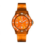 Ice JY-OT-U-U-10 Clear Orange Plastic Resin Ice-Jelly Quartz Strap