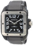 Invicta 1457 Black Stainless Steel Elite Quartz Square Dial Strap