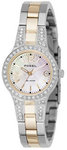 Fossil AM4193 Two Tone Stainless Steel Quartz Mother Of Pearl Dial Crystal