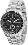 Fossil CH2600 Stainless Steel Quartz Chronograph Black Dial Link Bracelet