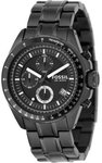 Fossil CH2601 Black Stainless Steel Quartz Chronograph Link Bracelet