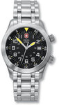 Swiss Army 24041 Stainless Steel Airboss Quartz Rotating Inner Black Dial Link Bracelet