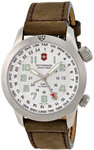 Swiss Army 24833 Stainless Steel Airboss Automatic GMT White Dial Leather Strap