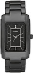 Fossil CE1032 Black Ceramic Quartz Link Bracelet Black Dial