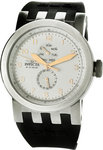 Invicta 10387 Stainless Steel Case Rose-Gold Hands Day Date Black Silicone Strap DNA