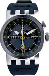 Invicta 10397 Stainless Steel Case Polyurethane Aviation Day Date Black Silicone Strap DNA
