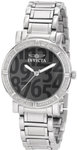 Invicta 10676 Stainless Steel Wildflower Diamond Accented Black Dial 