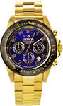 Invicta 10704 Stainless Steel 18k Gold Ion-Plated Speedway Quartz Chronograph Purple Dial