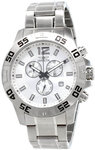 Invicta 1977 Stainless Steel Quartz Chronograph White Dial