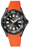 Citizen EP6035-02E Eco-Drive Promaster Diver 300 Meters Orange Rubber Strap Black Dial