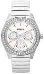 Fossil ES2953 Stella Expansion Bracelet White Dial Day Date Crystal Quartz