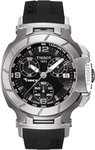 Tissot T0482171705700 T-Race Analog Sapphire Crystal Chronograph Black Dial Black Strap