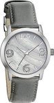 D&G DW0691 Stainless Steel Case Pose Quartz Silver Mother Of Pearl Dial Gray Leatther Strap