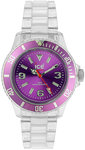 Ice CL-PE-U-P-09 Large Purple Dial Clear Plastic
