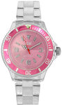Ice CL-PK-U-P-09 Large Pink Dial Clear Plastic