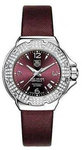 Tag Heuer WAC1219FC6223 Stainless Steel Formula 1 Maroon Dial Maroon Satin Strap Diamonds in Bezel