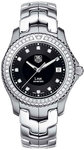 Tag Heuer WJ1117BA0575 Stainless Steel Link Quartz Black Dial Diamond Bezel